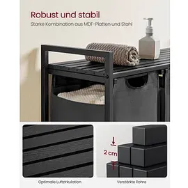 VASAGLE Wäschesortierer grau, schwarz