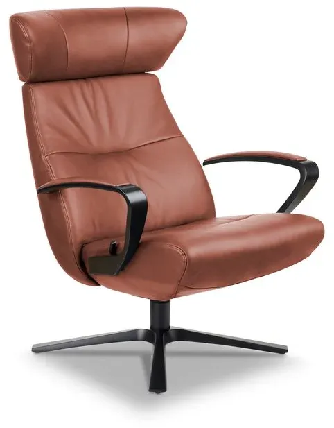 Conform Sessel Style Leder Braun Cognac