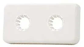 R 175C Opal-Rosette doppelt Achsabstand 50 mm