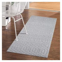 Carpet City Teppich Kurzflor Wohnzimmer - Grau - 80x150