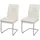 chefgastro Esszimmerstuhl Stoff Creme-Beige 2er Set