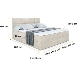 altdecor Boxbett 200 x 200 cm H4 Beige