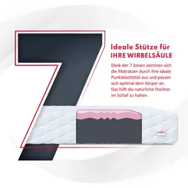 Fdm Select MAX Double Matratze 140x200 cm Kaltschaum Höhe 24 cm Härtegrad H3 H4 Visco-Schaum Öko-Tex Allergikergeeignet Jersey