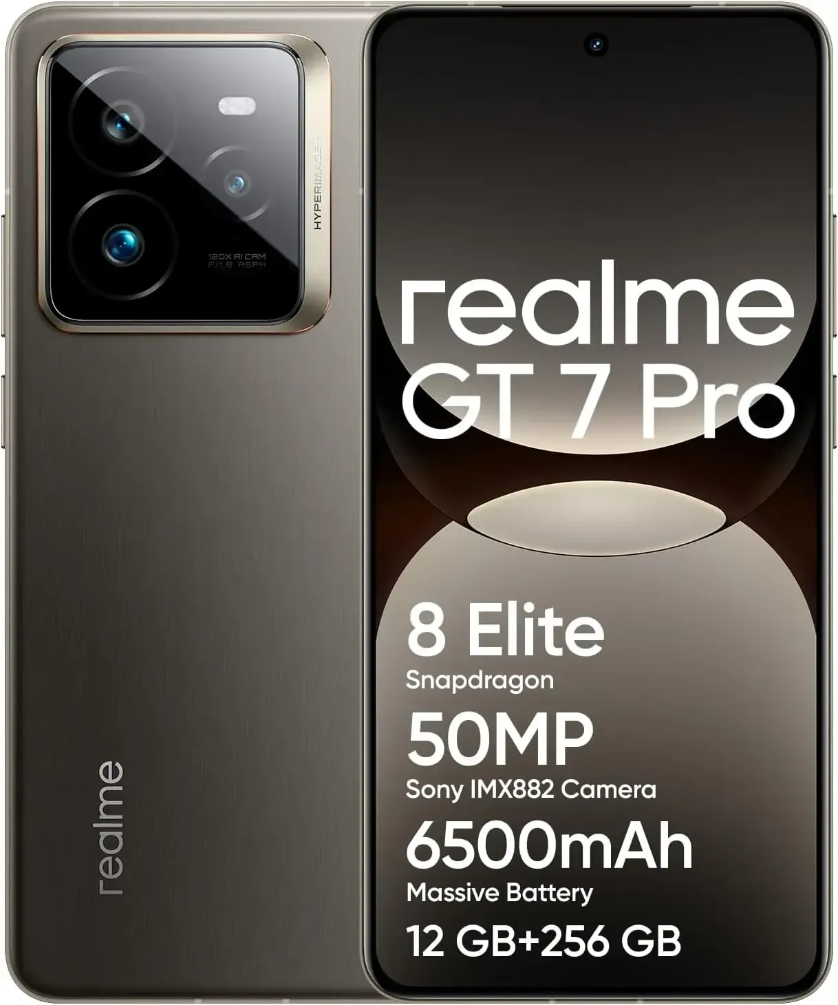 Realme gt 7 Pro 5g Smartphone Snapdragon 8 Elite Ai Ultra klare Snap Kamera Real world Eco2 Display 6500mah Akku 120W Ladung