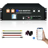 48V 100Ah LiFePO4 Bluetooth Lithium Batterie 5120Wh für Solaranlage Komplettset