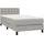 vidaXL Boxspringbett mit Matratze & LED Hellgrau 90x200 cm Stoff