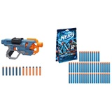 NERF Elite 2.0 Commander RD 6 & Elite 2.0 50er Dart Nachfüllpackung – 50 Nerf Elite 2.0 Darts – kompatibel mit Allen Nerf Blastern, die Elite Darts verwenden