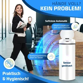 Kesser Automatik Sensor Mülleimer 30 l Silber