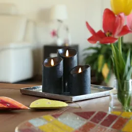 MARELIDA LED Kerze 15 cm schwarz