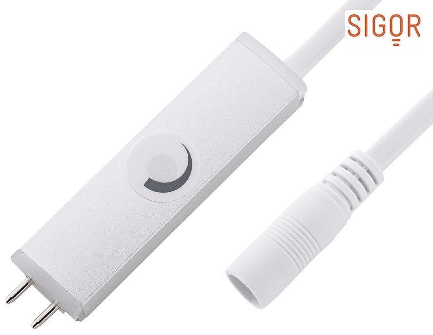 SIGOR LUXI LINK Touchdimmer mit Zuleitungskabel, stufenlose Dimmung, Länge 50cm, Weiß SIG-4013401