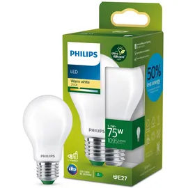 Philips LED-Leuchtmittel ultraeffizient E27 Glühlampenform 5,2W 1095lm Matt