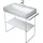 Duravit Metallkonsole DuraSquare 86,5x45cm, bodenstehend, chrom