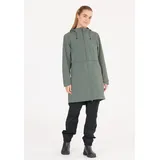 Weather Report Outdoorjacke WEATHER REPORT "Dayton", Damen, Gr. 44, grau (hellgrau), 90% Polyester, 10% Elasthan, unifarben, lang, ohne Ausschnitt, Jacken Outdoorjacke, mit getapten Nähten