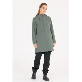 Weather Report Outdoorjacke WEATHER REPORT "Dayton", Damen, Gr. 44, grau (hellgrau), 90% Polyester, 10% Elasthan, unifarben, lang, ohne Ausschnitt, Jacken Outdoorjacke, mit getapten Nähten