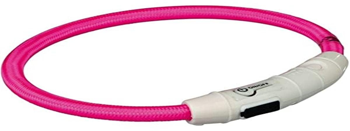 Trixie Flash Leuchtring USB M - L (45 cm/ø 7 mm) pink