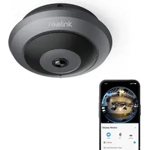 Reolink 6MP 360° Panorama Personenbewegungserkennung, Decken-/Wand-/Tisch-Installation,Schwarz - Reolink