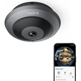 Reolink 6MP 360° Panorama Personenbewegungserkennung, Decken-/Wand-/Tisch-Installation,Schwarz - Reolink