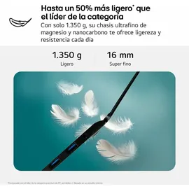 LG 17Z90T Intel Core Ultra 7 255H 17'' 16 GB RAM 1 TB SSD Windows 11 Schwarz