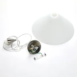 LINDBY Petra 1-flg. 40 cm rund weiß Glas