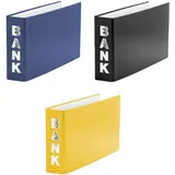 Livepac-Office Bankordner DIN 140x250 mm Blau/Gelb/Schwarz 3 St.