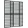vidaXL 4-tlg. Paravent Japanischer Stil Faltbar 160x170 cm Schwarz