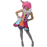 Generique - Clownsdame-Kostüm Clown-Kostüm für Damen bunt - S/M