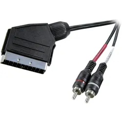 SpeaKa Professional SP-7870676 SCART / Cinch Audio Anschlusskabel [1x SCART-Stecker - 2x Cinch-Steck