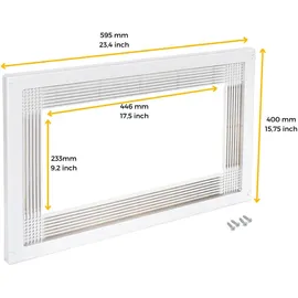 Emuca Einbaurahmen Mikrowelle 60x40 cm Weiß