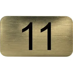 Türschild Nummernschild selbstklebend gold metallic - 111