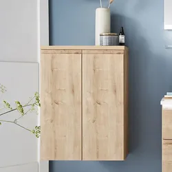 Puris b • straight Highboard 60 x 30 x 80 cm, mit 2 Türen, HBA5160F783K185554801, Badmöbel,