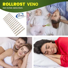 Coemo Rollrost VENO 120 x 200 cm - 13 Leisten - Massivholz