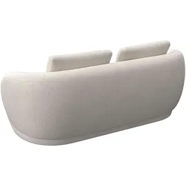 flexlux 2,5-Sitzer Torino, rund, Couch, Loveseat, Modernes, organisches Sofa-Design, Kaltschaum, Wellenunterfederung braun