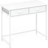 Costway Kleiner Schreibtisch 90 x 45 x 75 cm Weiß