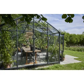 Juliana Orangerie Gewächshaus Alu Anthrazit ESG 3 mm 21,5 m2