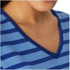 SCHIESSER Schlafanzug Pyjama Blau 42
