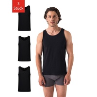 Barrio 13 Tanktop Unterhemd Achselshirt für Herren (Packung, 3-tlg., 3er-Pack) Feinripp aus 100% Baumwolle schwarz