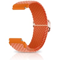 CeiBand Geflochtenes Solo Loop Elastische Armband, 18mm 19mm 20mm 22mm Schnell Verstellbares Herren Damen Weiches Aatmungsaktive Sportbänder Uhrenarmbänder Ersatzarmband - Orange