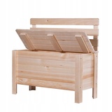 Gartenbox Holzkiste Gartenbank Auflagenbox Aufbewahrungsbox Kiefernholz 79x35cm