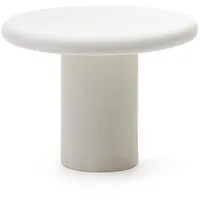 Kave Home Esstisch Addaia Ø 90 cm Zement Weiß
