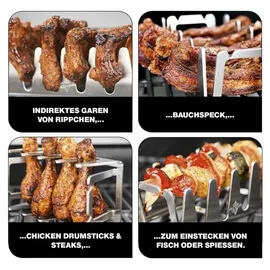 bbq rescher Multi-Grillständer 19,5 x 9,5 x 7 cm