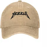 Retro The Kanye Logos DONDA Baseballmützen für Männer Frauen Distressed Washed Sun Cap Hip Hop Outdoor Reise Verstellbare Passform Hut Geschenk - M