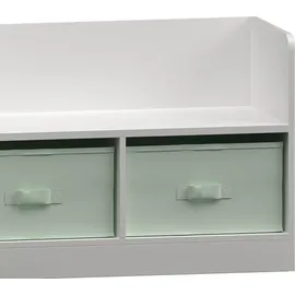 [en.casa] Sitzbank Vipsali Mintgrün/Weiß 100 x 99 x 30 cm