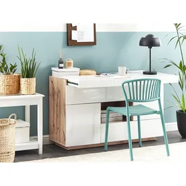 Beliani Sideboard 2 in 1 120 x 75 x 60 cm Weiß / Braun