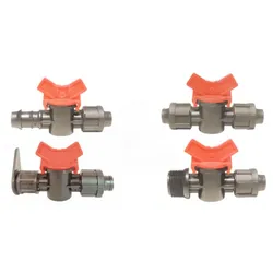 Kugelhahn Tape, Kugelhahn Tape x Tape, Kugelhahn Tape x 3/4" AG, Kugelhahn Tape x Flat Flachschlauch, Kugelhahn Tape x 16 mm steck (Tape Kugelhahn für T-Tape, Aquatraxx usw.: Kugelhahn Tape 16 mm x 16 mm, Tape x Tape)