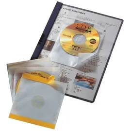 Durable CD/DVD FIX Selbstklebetaschen PP transparent (10er-Pack)