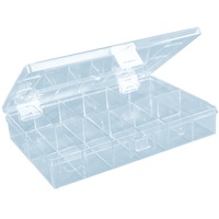 Hünersdorff Sortimentskasten: stabile Sortierbox (PS-Compact) mit fester Fachaufteilung (12 Fächer),