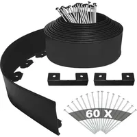 Kunststoff-Rasenkante 20 m YEEBECA 10 cm + 60 Pflöcke