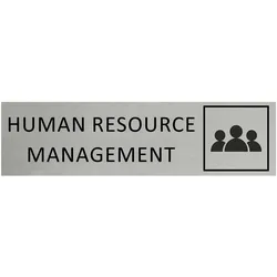 CombiCraft Aluminium Türschild Human Resource Management 165x45mm mit 3M-Tape