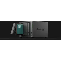 Synology DS923+ 4-Bay Diskstation NAS (AMD RyzenTM 4 Threads R1600 Dual-Core 4GB Ram 2xRJ-45 1GbE LAN-Port), 32TB Bundle mit 4X HAT3310-8T