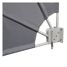 vidaXL Faltbarer Balkonfächer 140 x 140 cm grau